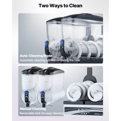 Kaupallinen jääjuomakone kaksilla 15 litran säiliöillä ruostumaton teräs musta