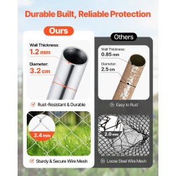 Ketjuaitaportti sinkitty teräs säädettävä leveys 67–183 cm puutarha piha maatila