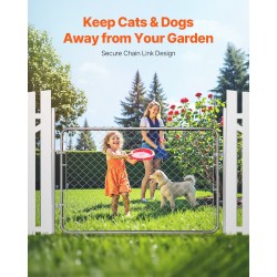 Ketjuaitaportti sinkitty teräs säädettävä leveys 67–183 cm puutarha piha maatila