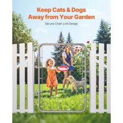 Ketjuaidan porttipaneeli galvanoitu Q235-metalli säädettävä leveys 61–183 cm korkeus 117 cm