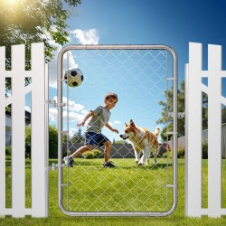 Ketjuaidan porttipaneeli galvanoitu Q235-metalli säädettävä leveys 61–183 cm korkeus 117 cm