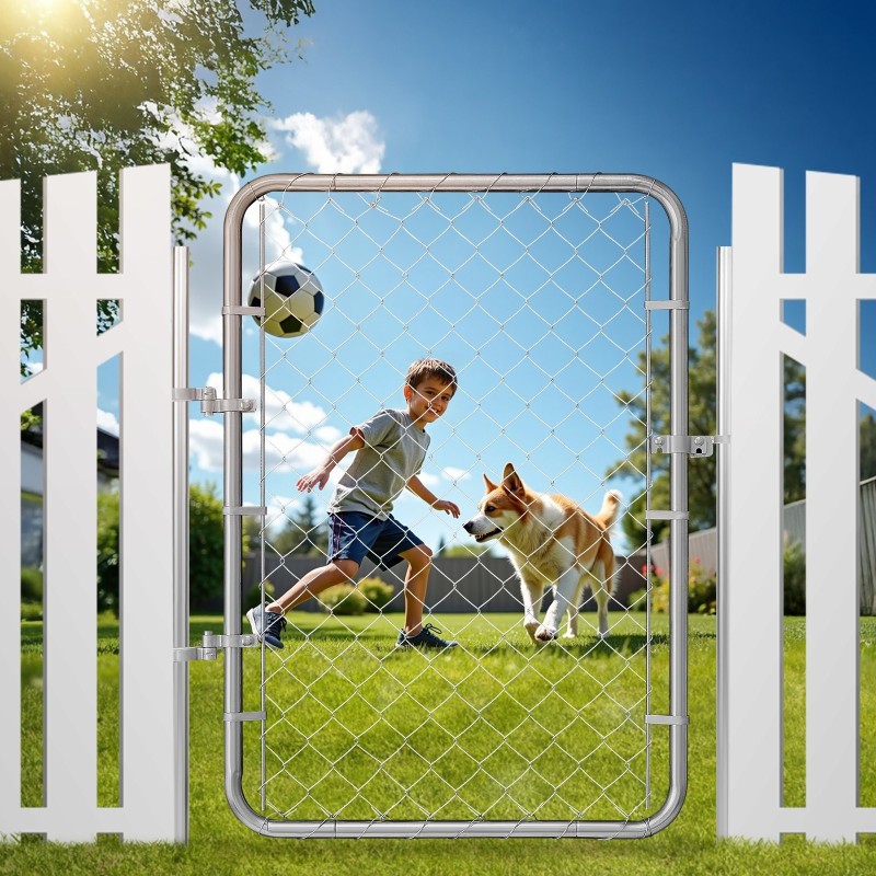 Ketjuaidan porttipaneeli galvanoitu Q235-metalli säädettävä leveys 61–183 cm korkeus 117 cm