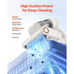 Patjapölynimuri 550W 18 kPa HEPA 650 ml lämmin ilma tuoksutoiminto