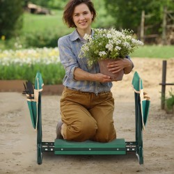 Taitettava puutarhajakkara ja polvituoli A3-teräsrunko EVA-tyynyllä