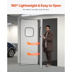 Yksilehtinen kääntöovi 304 ruostumattomasta teräksestä 91,4 x 213,4 cm alumiinikenno