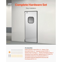 Yksilehtinen kääntöovi 304 ruostumattomasta teräksestä 91,4 x 213,4 cm alumiinikenno