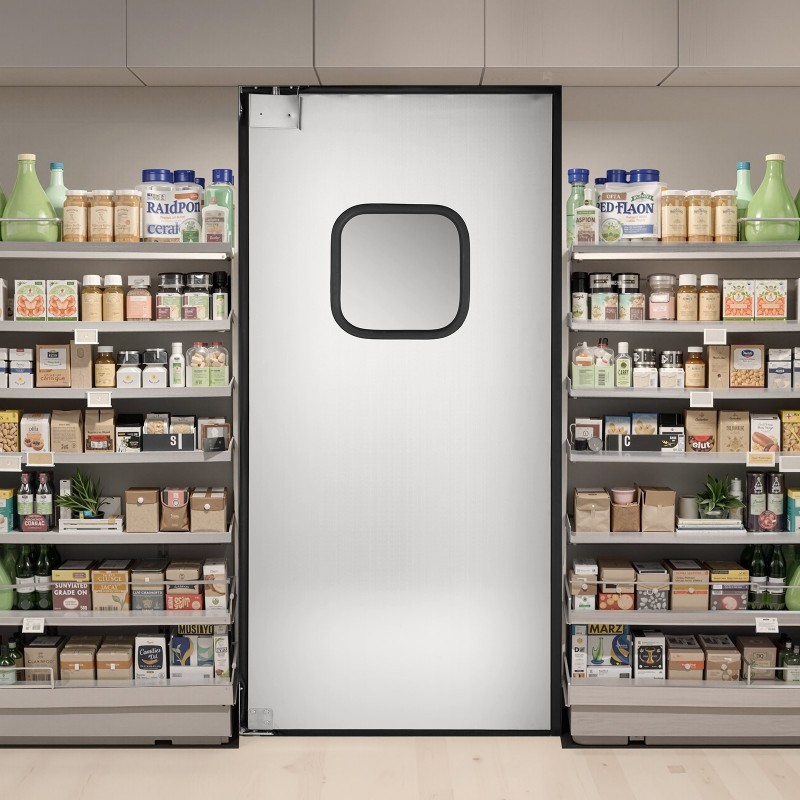 Yksilehtinen kääntöovi 304 ruostumattomasta teräksestä 91,4 x 213,4 cm alumiinikenno