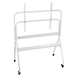 Manuaalinen teräslattiateline televisiolle 35–100 tuuman korkeussäädettävä pyörillä 90 kg kantavuus