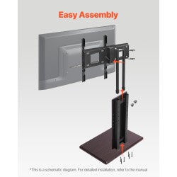 Manuaalinen lattiateline teräsrunkoinen korkeussäädettävä 32–70 tuuman televisioille pyörillä