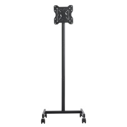 Lattialla seisova manuaalinen teräsrunkoinen televisioteline pyörillä 17 55 tuuman 20 kg kantavuus