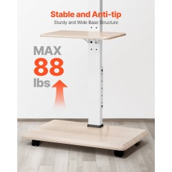 Manuaalinen lattialla seisova teräksinen televisioteline pyörillä 32–70 tuumaa 40 kg