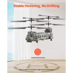 Kauko-ohjattava helikopteri iskunkestävä ABS-runko 350 mm litiumakku 2.4 GHz 8-vuotiaille LED-valoilla