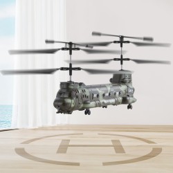 Kauko-ohjattava helikopteri iskunkestävä ABS-runko 350 mm litiumakku 2.4 GHz 8-vuotiaille LED-valoilla