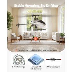 Kaukosäädettävä helikopteri ABS-runkoinen 4-kanavainen 2,4 GHz 6-akselisella gyroskoopilla lapsille