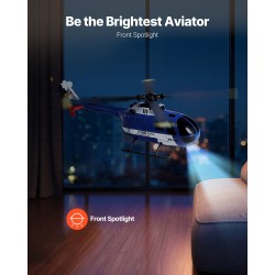 Radio-ohjattava helikopteri 2,4 GHz 4-kanavainen muovirunko 350 mAh akku 8-vuotiaille