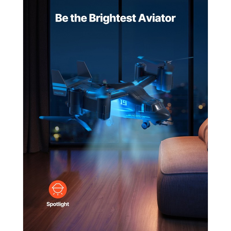 Kauko-ohjattava 4-kanavainen helikopteri 2.4GHz 6-akselinen gyroskooppi ABS-runko lapsille 8+