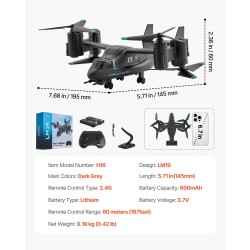 Kauko-ohjattava 4-kanavainen helikopteri 2.4GHz 6-akselinen gyroskooppi ABS-runko lapsille 8+