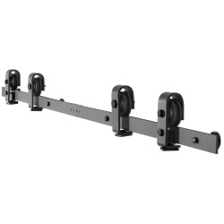 Taittuva liukuoven kiskosarja hiiliteräs 1524 mm 150 kg musta