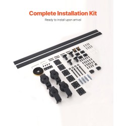 Liukuovikiskosarja hiiliteräksinen 76 tuuman kaksiosainen taittuva neljälle ovelle musta