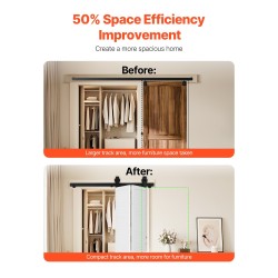 Liukuva kaksiosainen tallioven kiskosarja hiiliteräs 1016 mm kahdelle 18 tuuman ovelle