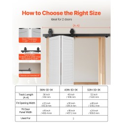 Liukuva kaksiosainen tallioven kiskosarja hiiliteräs 1016 mm kahdelle 18 tuuman ovelle