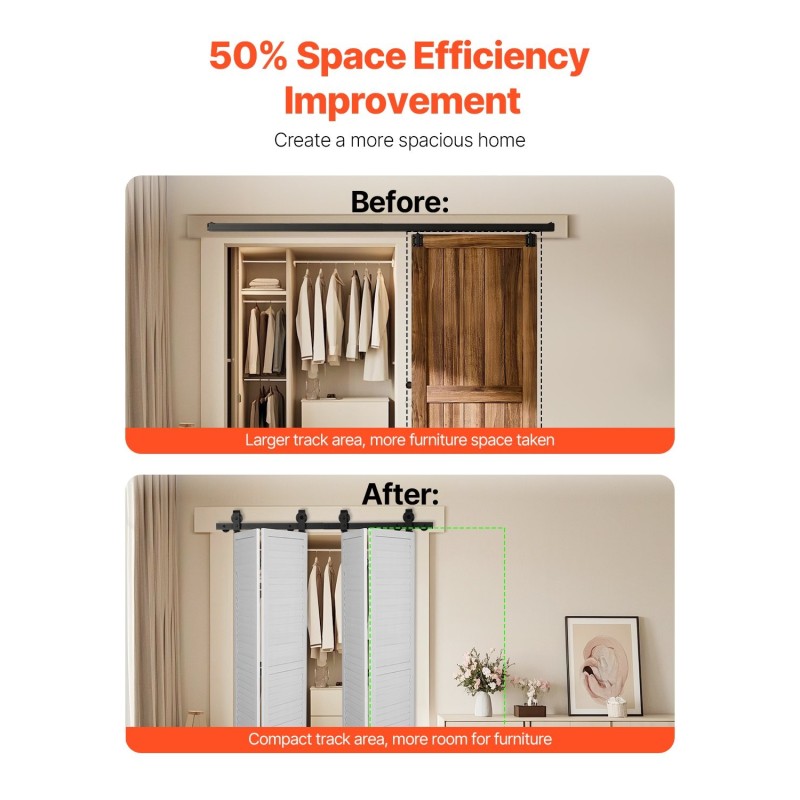 Taitto-ovien liukukiskosarja hiiliterästä 1320 mm 150 kg musta neljälle 12 tuuman ovelle