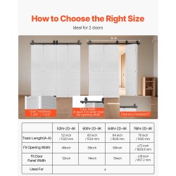 Taitto-ovien liukukiskosarja hiiliterästä 1320 mm 150 kg musta neljälle 12 tuuman ovelle