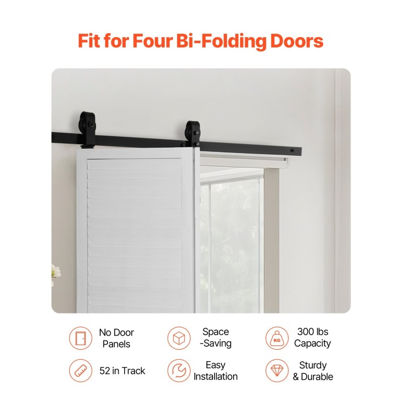 Liukuovikiskosarja 2-osainen yläasenteinen hiiliteräs musta 1320 mm