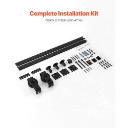 Liukuovikiskosarja 2-osainen yläasenteinen hiiliteräs musta 1320 mm