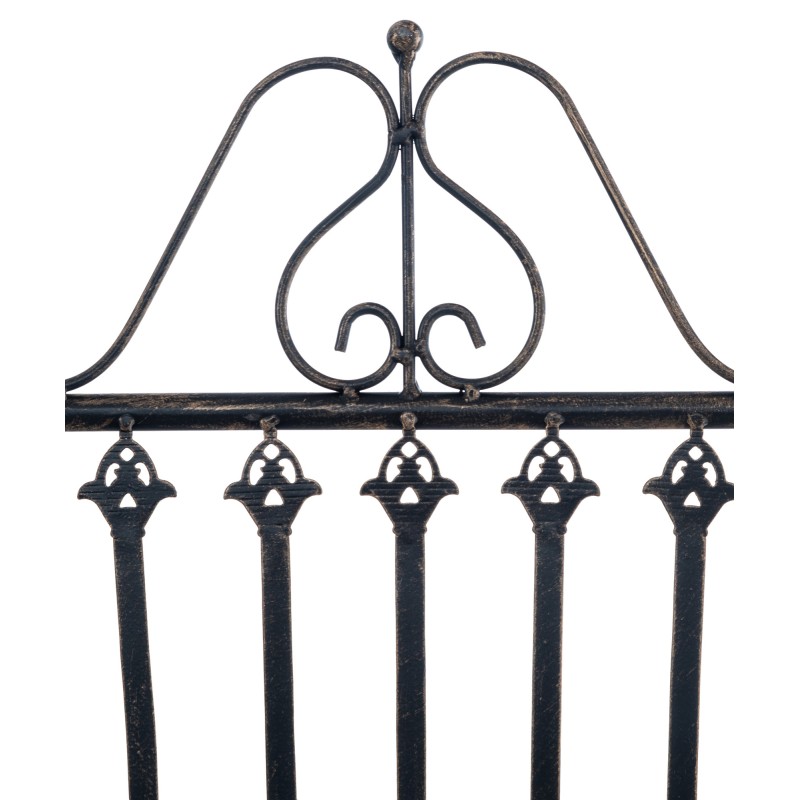 Nostalginen taittuva rautainen puutarhatuoli antiikkipatinalla