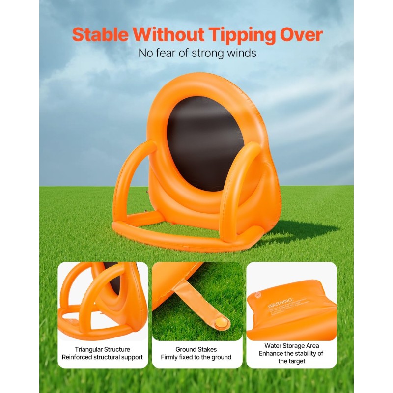 Täytettävä jalkapallotikkataulu PVC-muovi 200 cm korkea 4 potkupalloa 12 tennispalloa