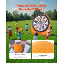 Täytettävä jättikokoinen PVC jalkapallo- ja tikkataulu 200 cm sisältää pallot tikat pumpun