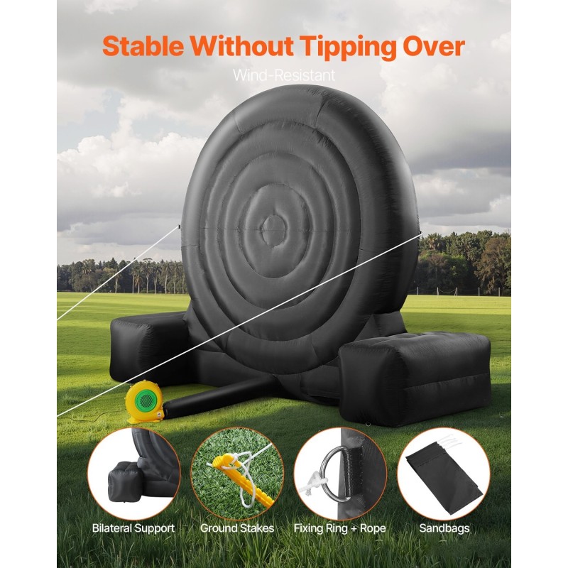 Puhallettava jalkapallotikkataulu 210D Oxford-kangas yhdeksän palloa ilmapumppu