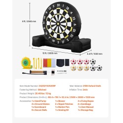 Puhallettava jalkapallotikkataulu 210D Oxford-kangas yhdeksän palloa ilmapumppu
