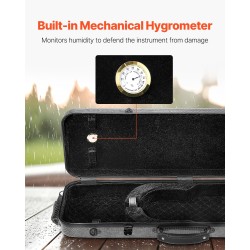 4/4-viulukotelo komposiitti-hiilikuituinen kevyt vedenkestävä kaksinkertaiset olkahihnat jousille ja tarvikkeille