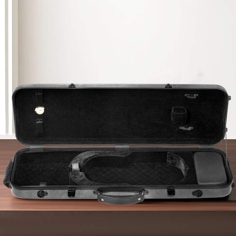 4/4-viulukotelo komposiitti-hiilikuituinen kevyt vedenkestävä kaksinkertaiset olkahihnat jousille ja tarvikkeille