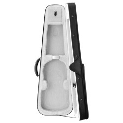 Viulukotelo 4 4 vedenpitävä nailonpintainen pehmeällä plyysivuorella musta