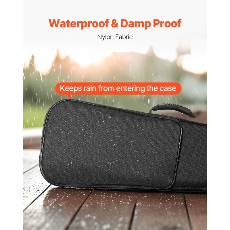 Viulukotelo 4/4 vedenpitävä nailonpintainen pehmeällä plyysivuorella musta