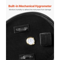 4/4-kokoinen viulukotelo komposiittipinnalla plyysivuorella sisäänrakennetulla kosteusmittarilla kaksinkertaisilla olkahihnoilla