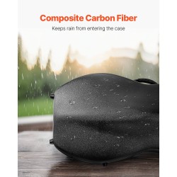 Sellokotelo 4/4-koko komposiittinen hiilikuitupinta pehmeä sisäverhous musta olkahihnat