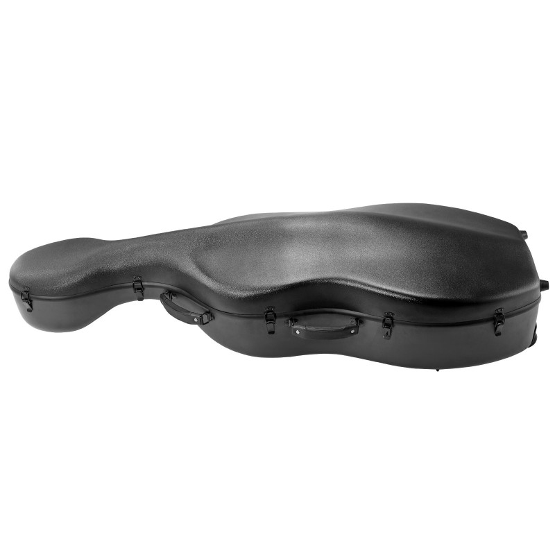 Sellokotelo 4/4-koko komposiittinen hiilikuitupinta pehmeä sisäverhous musta olkahihnat