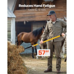 Puutarhatalikko 5-piikkinen mangaaniteräspää lasikuituvarsi 1450 mm ergonominen Y-kahva