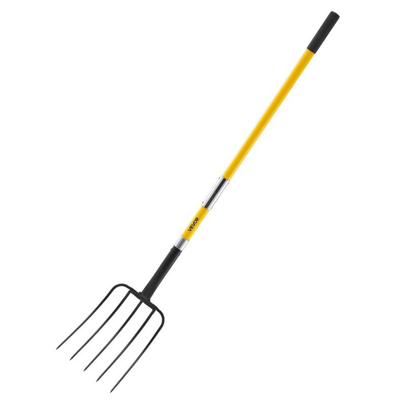 Puutarhatalikko 5-piikkinen mangaaniteräspää lasikuituvarsi 1450 mm ergonominen Y-kahva
