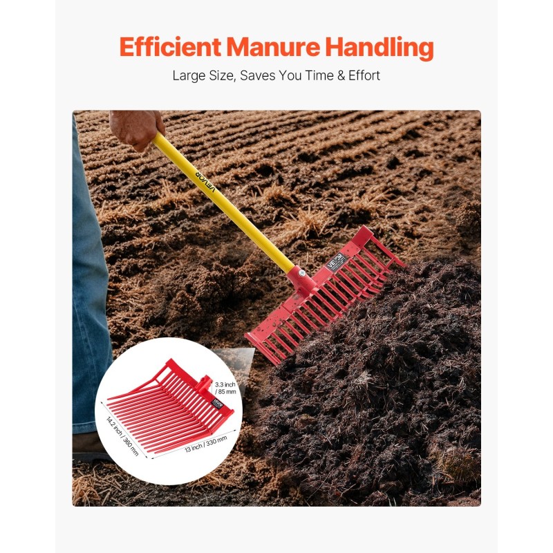 Lantahaarukan vaihtopäät 6 kpl PP-muovia 18 vinosti muotoiltua piikkiä