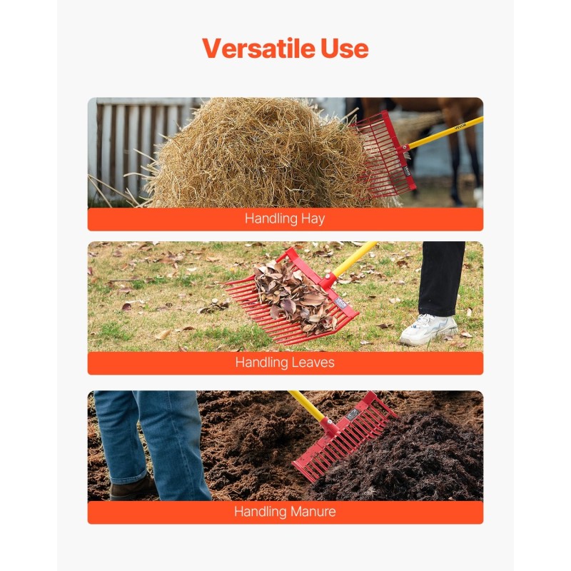 Lantahaarukan vaihtopäät 6 kpl PP-muovia 18 vinosti muotoiltua piikkiä