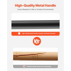 Puutarhatalikko raskaan käytön 5-piikkinen taottu teräspää 1050 mm metallivarsi ergonominen Y-kahva