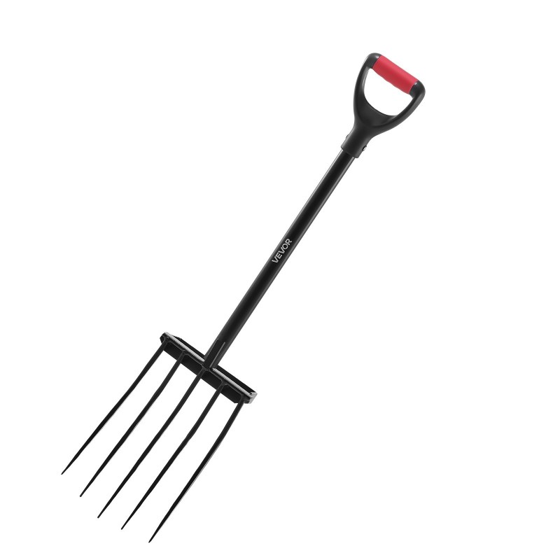 Puutarhatalikko raskaan käytön 5-piikkinen taottu teräspää 1050 mm metallivarsi ergonominen Y-kahva