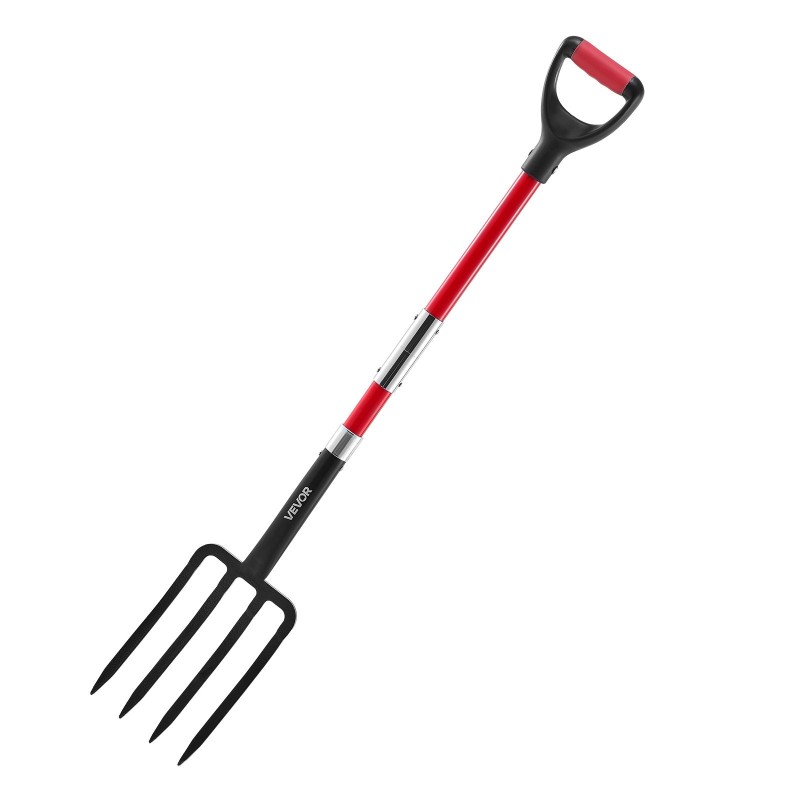 Puutarhatalikko nelipiikkinen mangaaniteräinen talikkopää lasikuituvarsi Y-muotoinen kahva 1140 mm