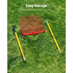 Lanta- ja puutarhahaarukka 18 piikkiä lasikuitukahvalla muovinen haarukanpää 155 cm