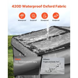 Generaattorinsuojus 420D Oxford-kangas PVC-verkko säänkestävä mitat 865x657x535 mm 3500–12000W
